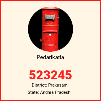 Pedarikatla pin code, district Prakasam in Andhra Pradesh