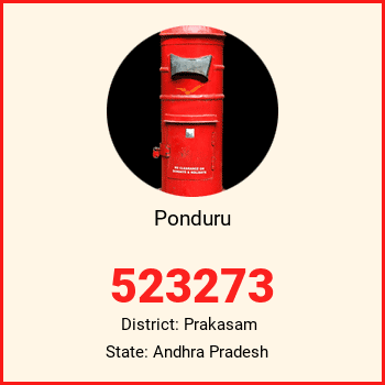 Ponduru pin code, district Prakasam in Andhra Pradesh