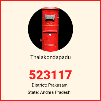 Thalakondapadu pin code, district Prakasam in Andhra Pradesh