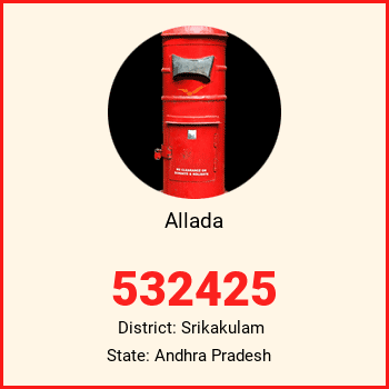 Allada pin code, district Srikakulam in Andhra Pradesh