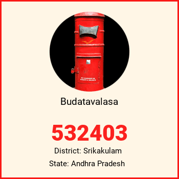 Budatavalasa pin code, district Srikakulam in Andhra Pradesh