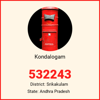 Kondalogam pin code, district Srikakulam in Andhra Pradesh