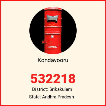 Kondavooru pin code, district Srikakulam in Andhra Pradesh