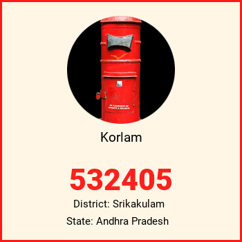 Korlam pin code, district Srikakulam in Andhra Pradesh