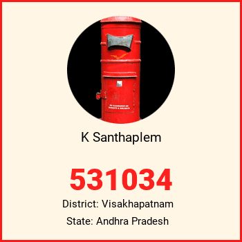 K Santhaplem pin code, district Visakhapatnam in Andhra Pradesh