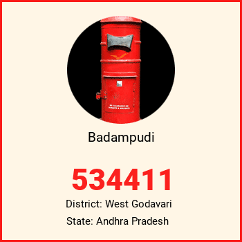 Badampudi pin code, district West Godavari in Andhra Pradesh