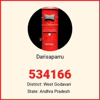 Darisaparru pin code, district West Godavari in Andhra Pradesh