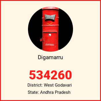 Digamarru pin code, district West Godavari in Andhra Pradesh