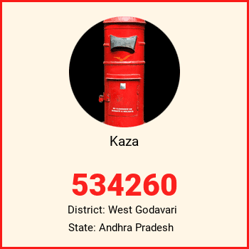 Kaza pin code, district West Godavari in Andhra Pradesh
