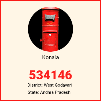 Konala pin code, district West Godavari in Andhra Pradesh