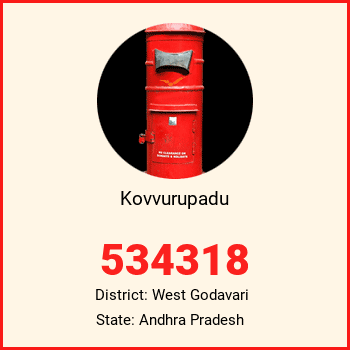 Kovvurupadu pin code, district West Godavari in Andhra Pradesh
