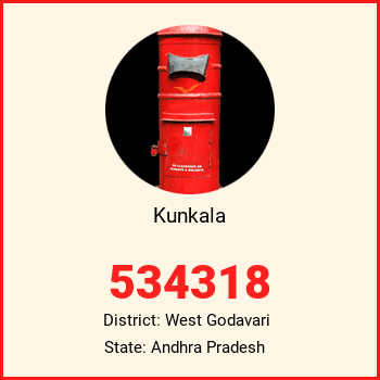 Kunkala pin code, district West Godavari in Andhra Pradesh