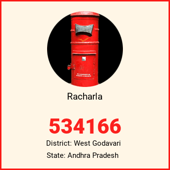 Racharla pin code, district West Godavari in Andhra Pradesh
