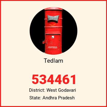 Tedlam pin code, district West Godavari in Andhra Pradesh