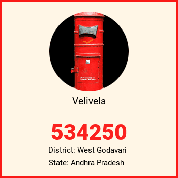 Velivela pin code, district West Godavari in Andhra Pradesh