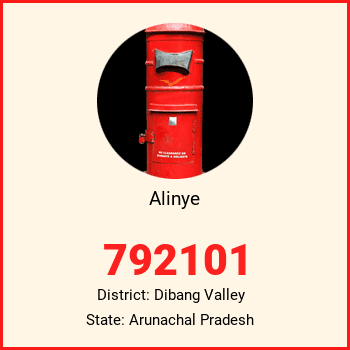 Alinye pin code, district Dibang Valley in Arunachal Pradesh