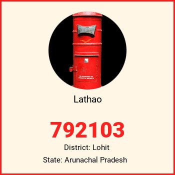 Lathao pin code, district Lohit in Arunachal Pradesh