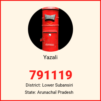 Yazali pin code, district Lower Subansiri in Arunachal Pradesh