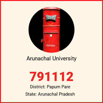 Arunachal University pin code, district Papum Pare in Arunachal Pradesh
