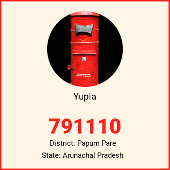 Yupia pin code, district Papum Pare in Arunachal Pradesh