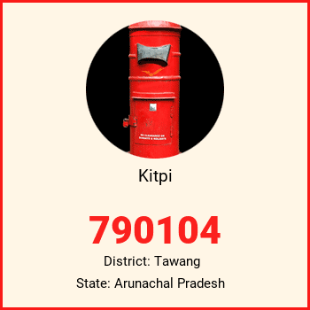 Kitpi pin code, district Tawang in Arunachal Pradesh