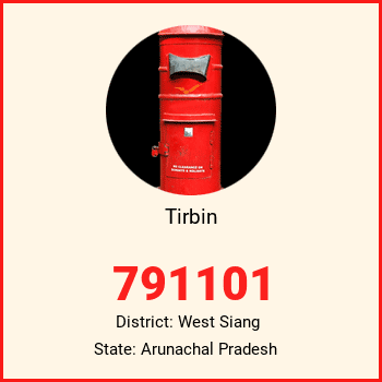 Tirbin pin code, district West Siang in Arunachal Pradesh