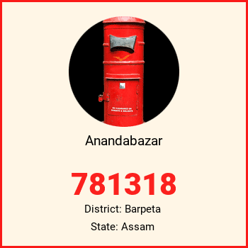 Anandabazar pin code, district Barpeta in Assam