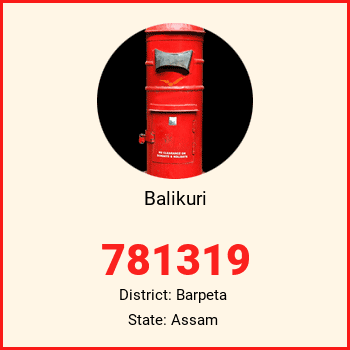 Balikuri pin code, district Barpeta in Assam