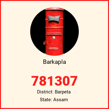 Barkapla pin code, district Barpeta in Assam
