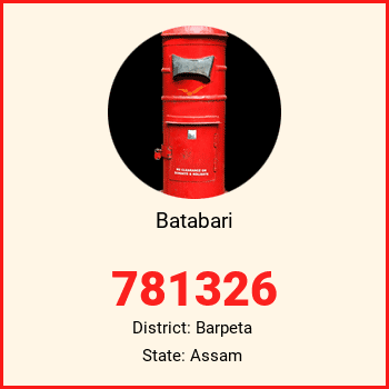 Batabari pin code, district Barpeta in Assam