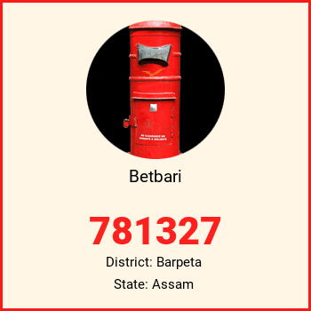 Betbari pin code, district Barpeta in Assam