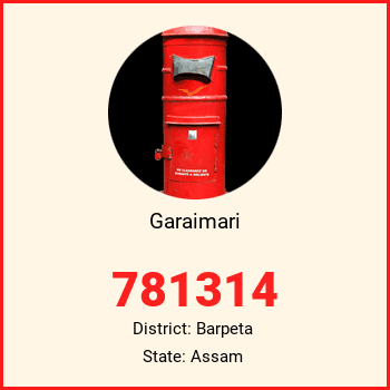 Garaimari pin code, district Barpeta in Assam