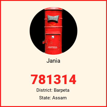 Jania pin code, district Barpeta in Assam