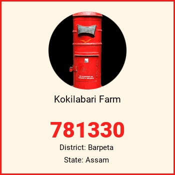 Kokilabari Farm pin code, district Barpeta in Assam