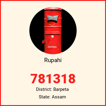Rupahi pin code, district Barpeta in Assam