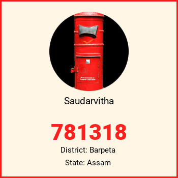 Saudarvitha pin code, district Barpeta in Assam