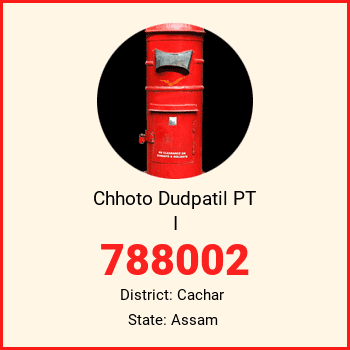 Chhoto Dudpatil PT I pin code, district Cachar in Assam