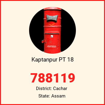 Kaptanpur PT 18 pin code, district Cachar in Assam