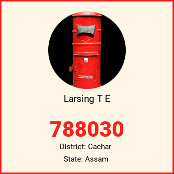 Larsing T E pin code, district Cachar in Assam