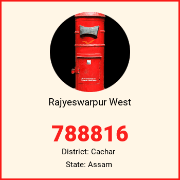 Rajyeswarpur West pin code, district Cachar in Assam