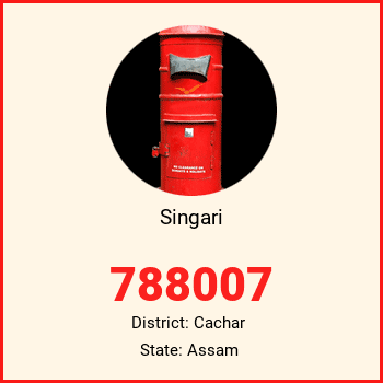 Singari pin code, district Cachar in Assam