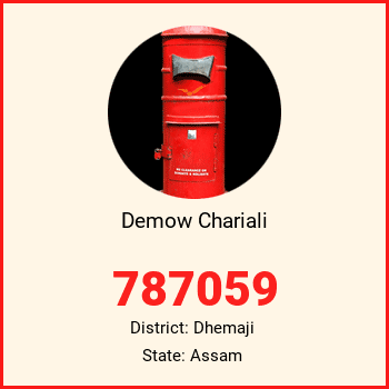 Demow Chariali pin code, district Dhemaji in Assam