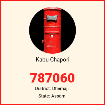 Kabu Chapori pin code, district Dhemaji in Assam