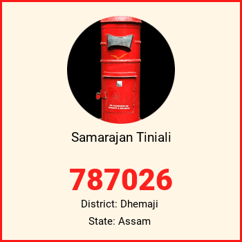 Samarajan Tiniali pin code, district Dhemaji in Assam
