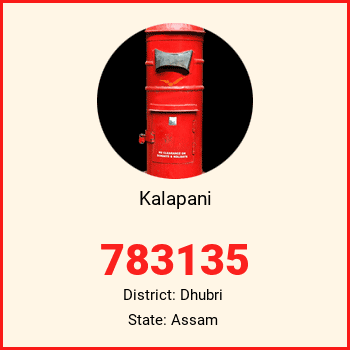 Kalapani pin code, district Dhubri in Assam