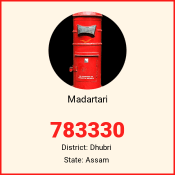 Madartari pin code, district Dhubri in Assam