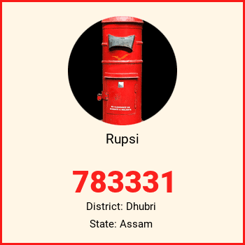 Rupsi pin code, district Dhubri in Assam