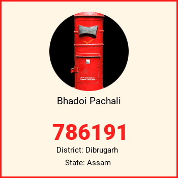 Bhadoi Pachali pin code, district Dibrugarh in Assam