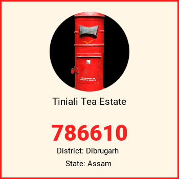 Tiniali Tea Estate pin code, district Dibrugarh in Assam