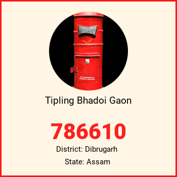 Tipling Bhadoi Gaon pin code, district Dibrugarh in Assam